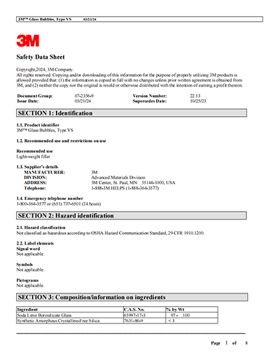 产品安全数据表_VS系列2403EN